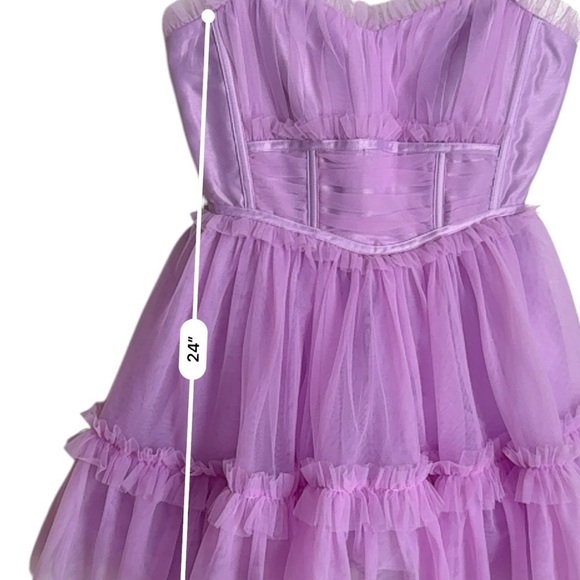 Saint Armont Stylish Purple Ruffle Dress - Picture 4 of 6